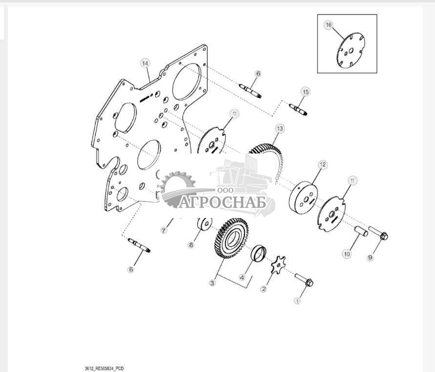 3612 Передняя пластина 